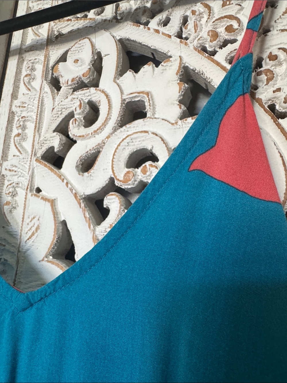 Old Navy Teal and Coral Striped Top - Picture 13 of 14